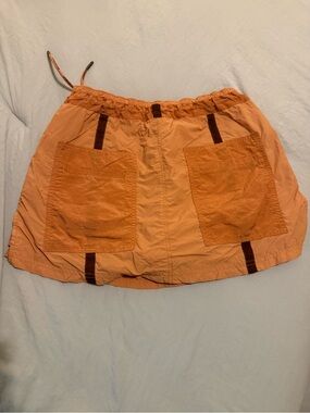 Free People Orange Utility Pocket Skirt